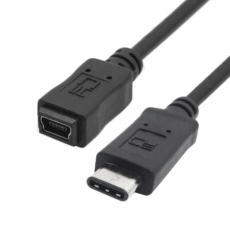 CY-201 USB 3.1 Type-C Male Connector to Micro USB 2.0 Female Cable For Nokia N1, Cable Length:  20cm(Black)