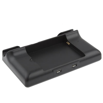 Twin USB Charger Cradle with 2nd Battery Slot for Galaxy Note / i9220 / N7000 (UK Plug)(Black)