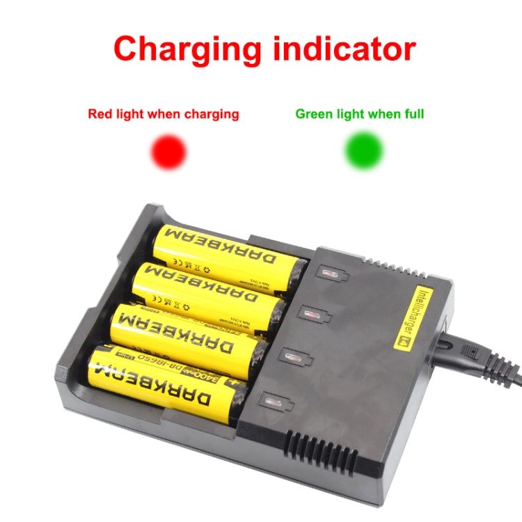 Universal Lithium Battery Charger for 26650 / 22650 / 18650 / 17670 / 18490 / 17500 / 17335 / 16340 / 14500 / 10440 (100V - 240V)(Black)