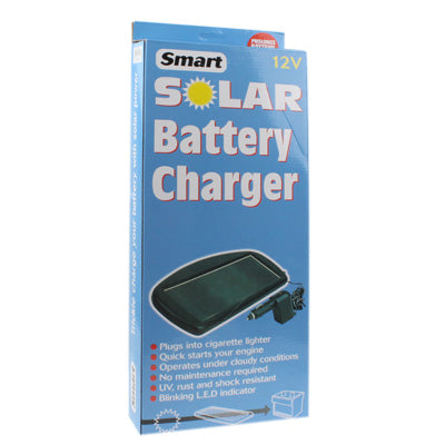 12V Smart Solar Battery Charger for cars/trucks/boats(Black)