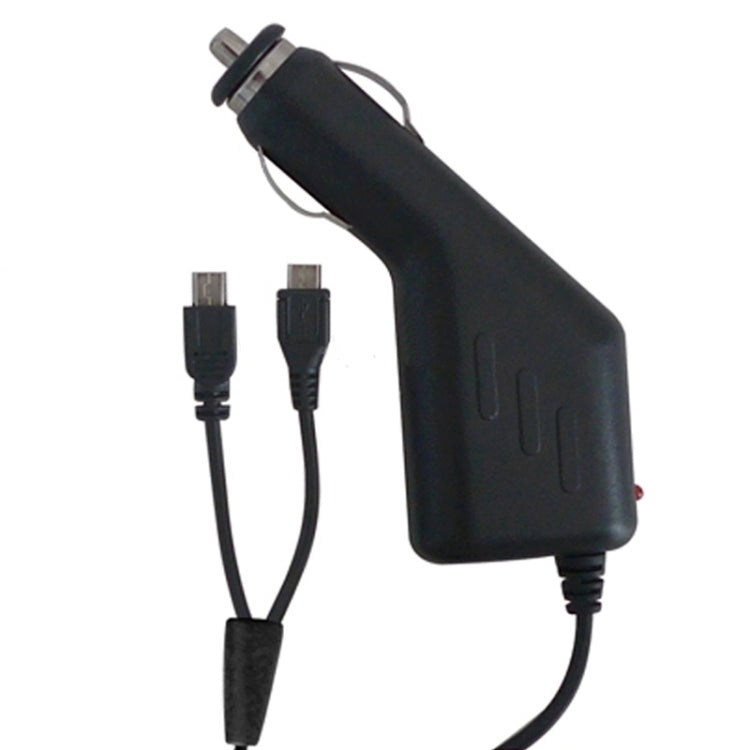 Mini USB + Micro USB Car Charger for Galaxy S IV / i9500 / S III / i9300 /Note II / N7100 /  i9220 / i9100 / i9082 / Nokia / LG / HTC One X / Sony Xperi(Black)