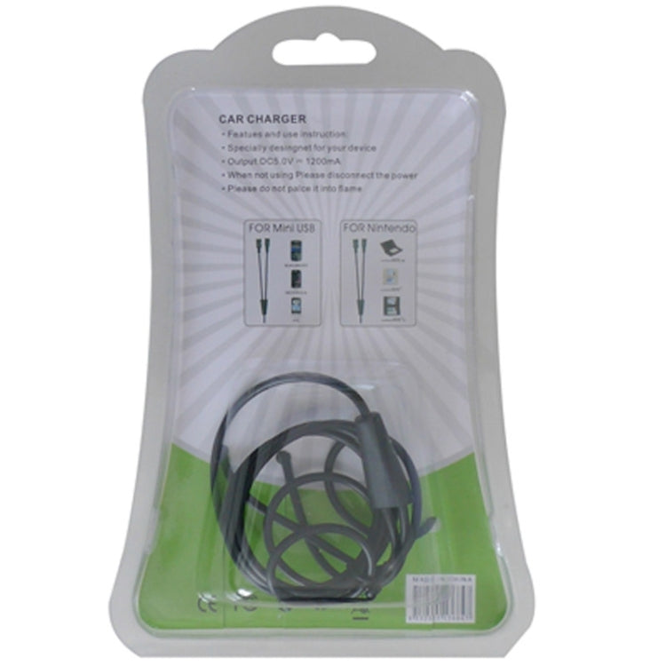 Mini USB + Micro USB Car Charger for Galaxy S IV / i9500 / S III / i9300 /Note II / N7100 /  i9220 / i9100 / i9082 / Nokia / LG / HTC One X / Sony Xperi(Black)