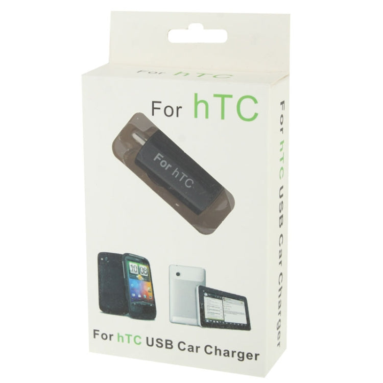 USB Car Charger for HTC Desire Q / One / M7 / Butterfly / 8X / One X / Other Mobile Phones(Black)