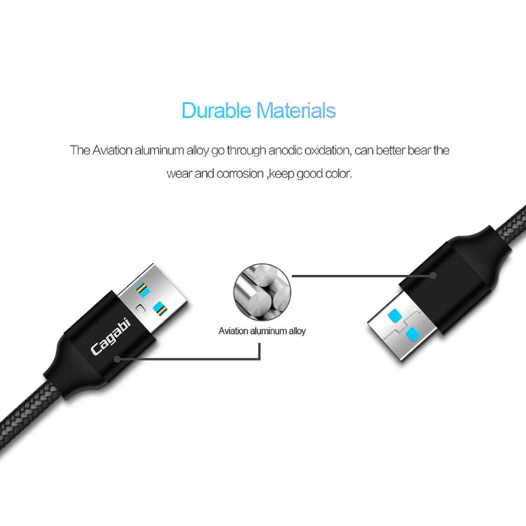 Cagabi N2 1m 2.4A Aviation Aluminum Alloy + Nylon USB to USB-C / Type-C Data Sync Fast Charging Cable, For Samsung Galaxy S8 & S8 + / LG G6 / Huawei P10 & P10 Plus / Xiaomi Mi 6 & Max 2 and other Smartphones