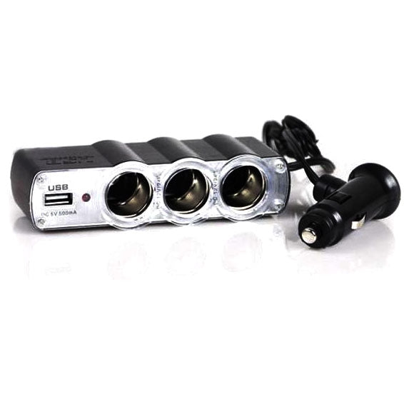 12V / 24V USB Charger Supply & Triple Socket