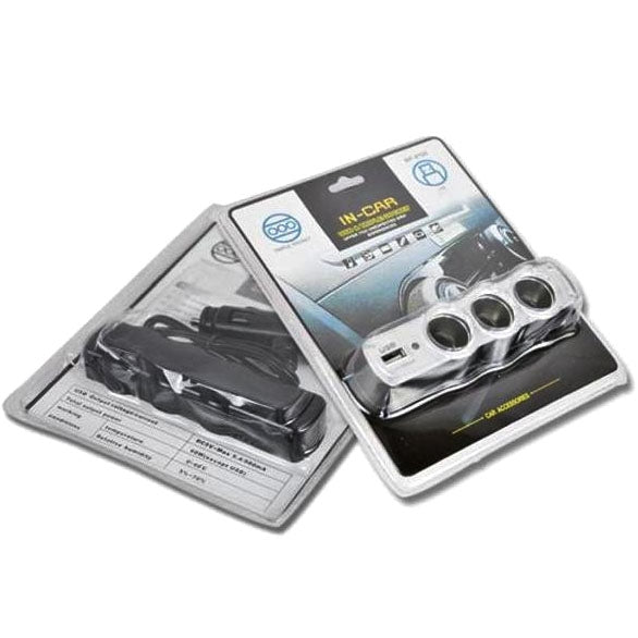 12V / 24V USB Charger Supply & Triple Socket