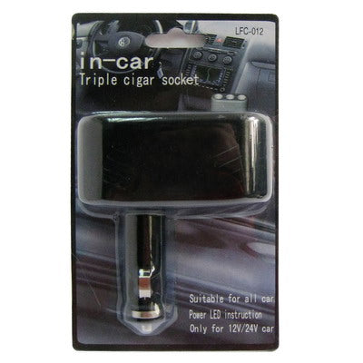 In Car Triple Cigar Socket