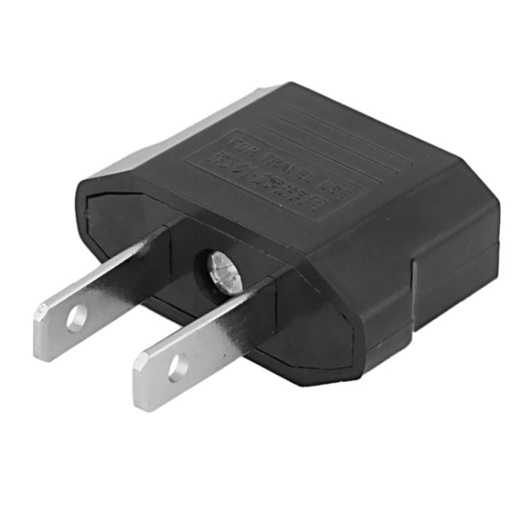 EU Plug to US Plug Charger Adapter, Travel Power Adaptor with United States Socket Plug(Black)