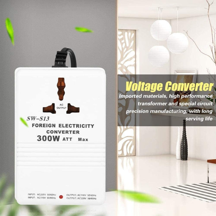US Plug Adapter,300W Power Converter AC110V to AC220V(White)