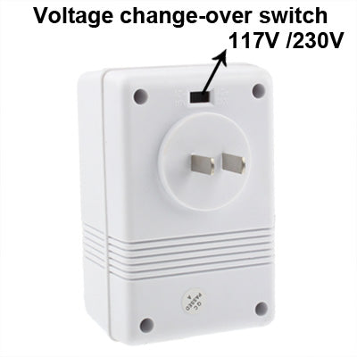 US Plug Adapter,150W Power Converter AC117V to AC230V(White)