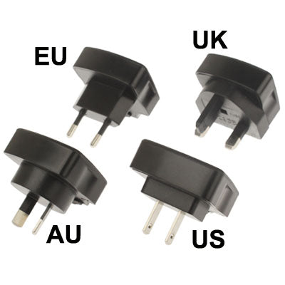 4 in 1 Plug Adapter, Travel Power Adaptor with  EU Plug, AU Plug, UK Plug, US Plug