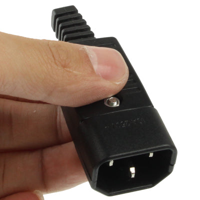 3 Prong Male AC Wall Universal Travel Power Socket Plug Adaptor(Black)