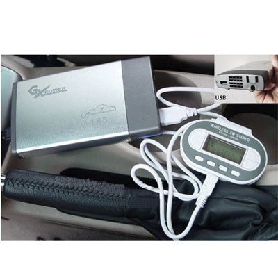 185W DC 12V to AC 220V Power Inverter with USB Port(Silver)