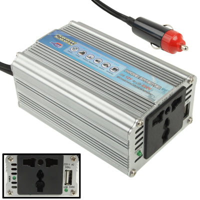 200W DC 12V to AC 220V Car Power Inverter with USB Port(Silver)