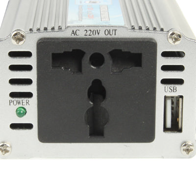 200W DC 12V to AC 220V Car Power Inverter with USB Port(Silver)