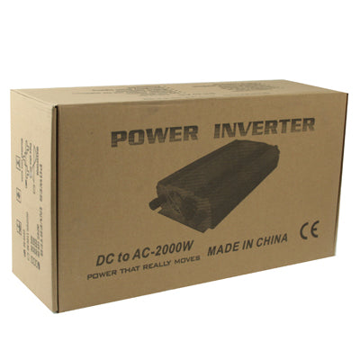 2000W DC 12V to AC 220V Car Power Inverter with USB Port & Booster Cable