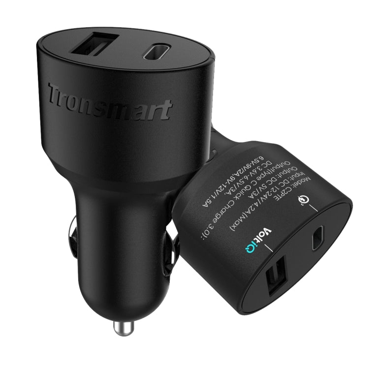 Tronsmart TS-C2PTE 33W 3A Max USB Port Qualcomm Quick Charge USB-C / Type-C 3.0 Car Charger for Google Nexus 6P / 5X, LeTV One Max / Pro