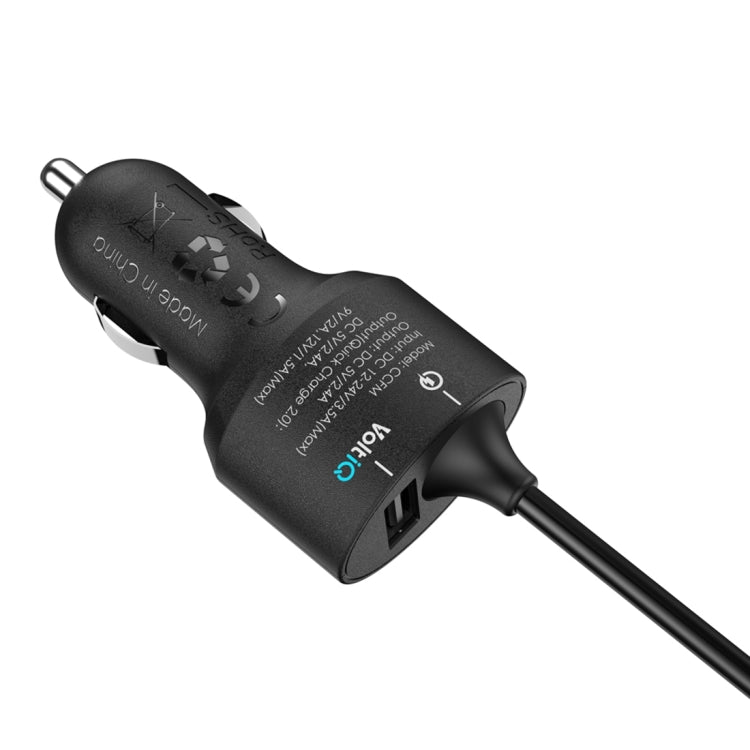 Tronsmart TS-CCFM 2.4A Max Micro USB Qualcomm Quick Charge 2.0 Smart Identification Car Charger for Tablets / Phones