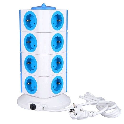SAFEMORE 4 Layers with 15 EU Outlets and 2 USB Ports Smart Power Sockets, Overload Protector, EU Plug, Cable Length: 2m