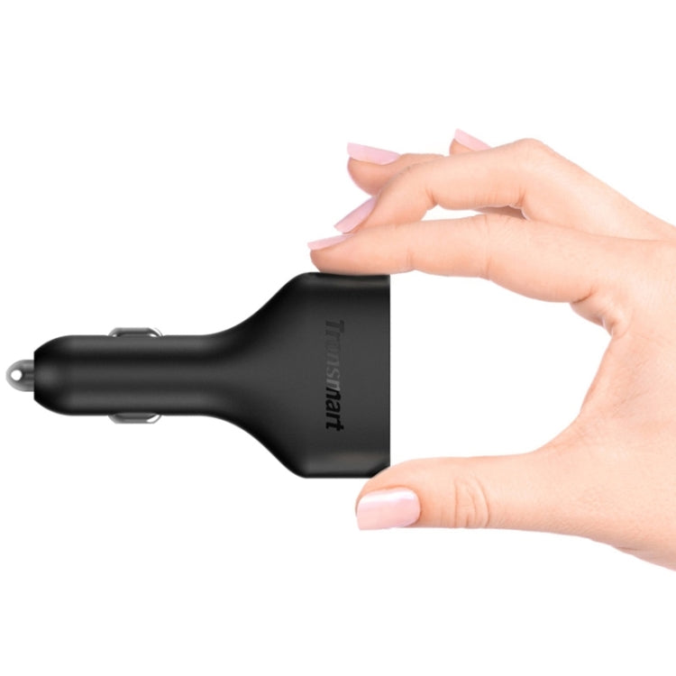 Tronsmart C3P2F 42W 2.4A Max 3 USB Ports Qualcomm Quick Charge 2.0 Car Charger for Tablets / Phones(Black)