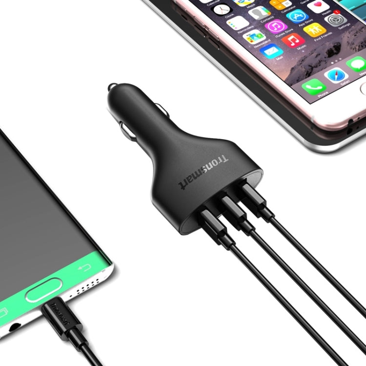 Tronsmart C3P2F 42W 2.4A Max 3 USB Ports Qualcomm Quick Charge 2.0 Car Charger for Tablets / Phones(Black)