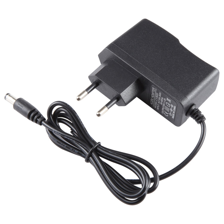 EU Plug AC 100-240V to DC 6V 2A Power Adapter, Tips: 5.5 x 2.1mm, Cable Length: 1.1m(Black)