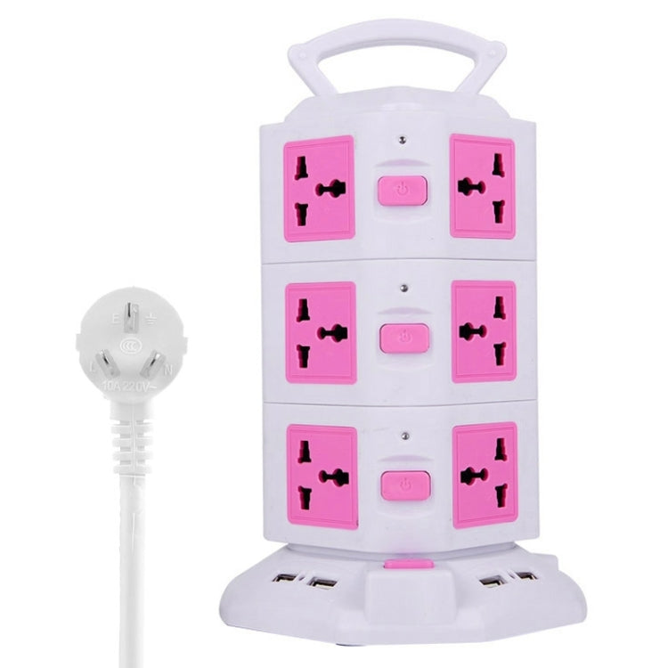 3 Layers with 12 US Outlets and 6 USB Ports Smart Power Sockets, Overload Protector, US Plug, Cable Length: 1.5M