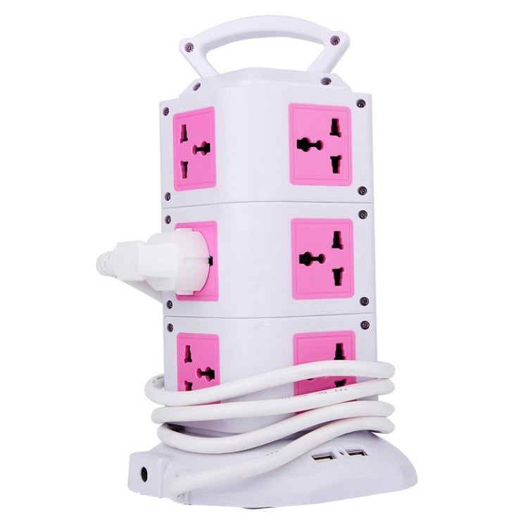 3 Layers with 12 US Outlets and 6 USB Ports Smart Power Sockets, Overload Protector, US Plug, Cable Length: 1.5M