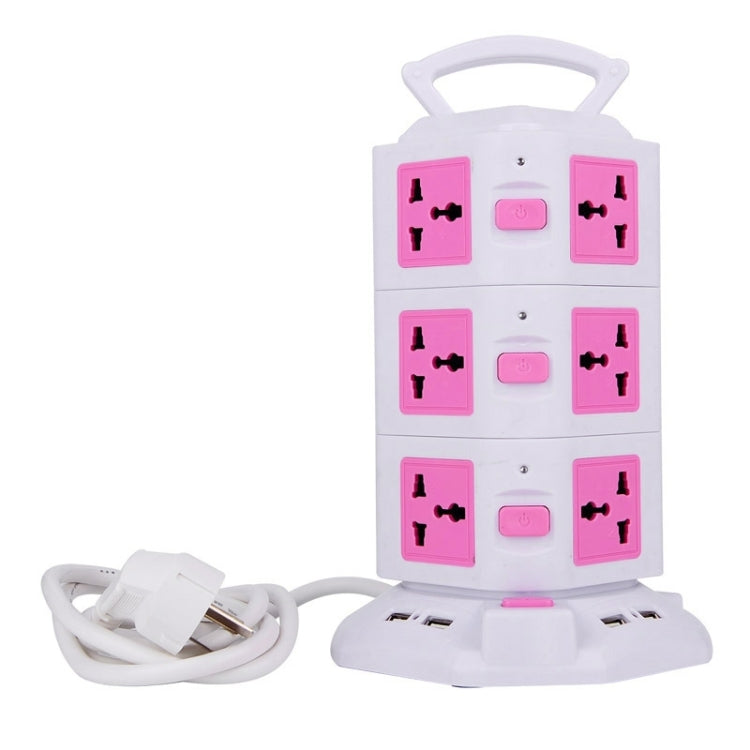 3 Layers with 12 US Outlets and 6 USB Ports Smart Power Sockets, Overload Protector, US Plug, Cable Length: 1.5M
