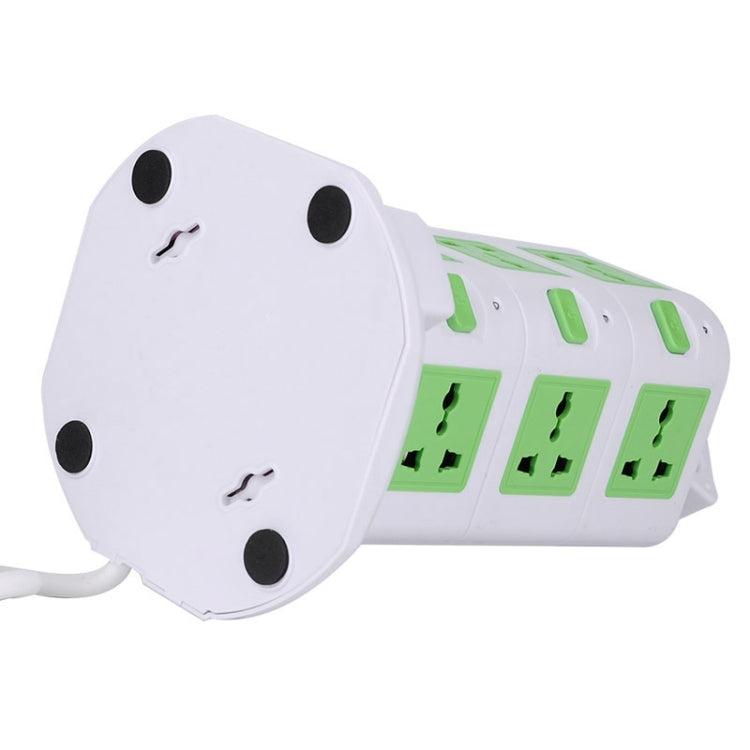 3 Layers with 12 US Outlets and 6 USB Ports Smart Power Sockets, Overload Protector, US Plug, Cable Length: 1.5M