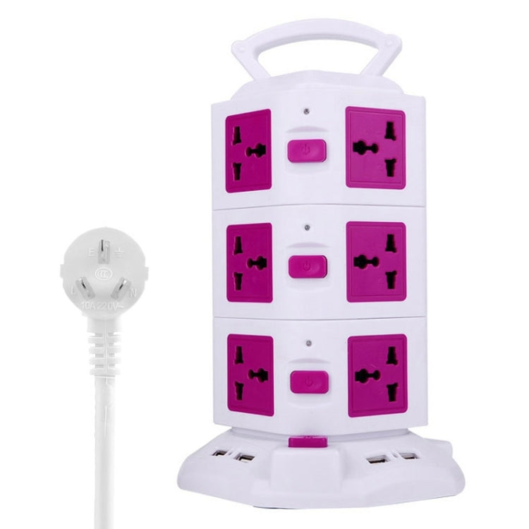 3 Layers with 12 US Outlets and 6 USB Ports Smart Power Sockets, Overload Protector, US Plug, Cable Length: 1.5M