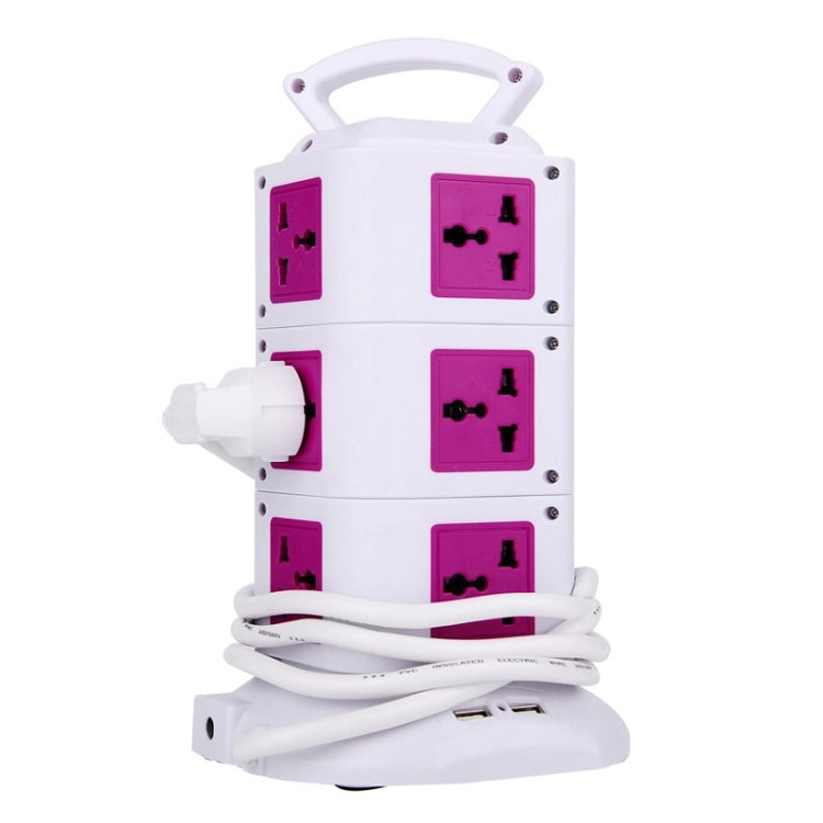 3 Layers with 12 US Outlets and 6 USB Ports Smart Power Sockets, Overload Protector, US Plug, Cable Length: 1.5M