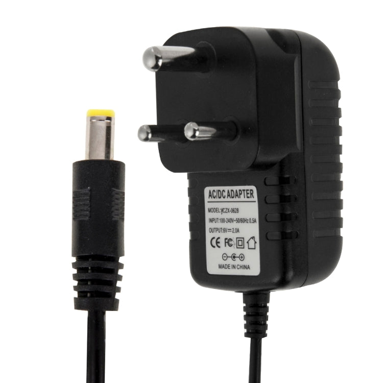 South Africa Plug AC 100-240V to DC 6V 2A Power Adapter, Tips: 5.5 x 2.1mm, Cable Length: about 1.2m(Black)