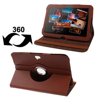 Lichee Texture Leather Case with Holder & Rotate 360 Degrees for Google Nexus 10