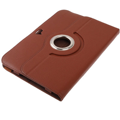 Lichee Texture Leather Case with Holder & Rotate 360 Degrees for Google Nexus 10