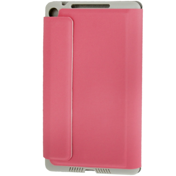 3-floding Fabric Texture Flip Leather Case with Holder for Google Nexus 7 (2013 Version), Magenta(Magenta)