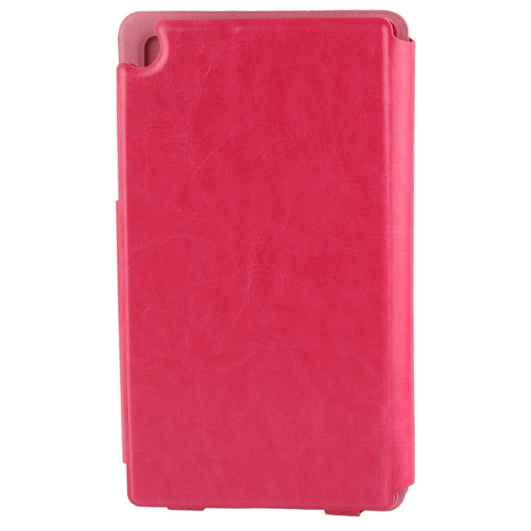 Crazy Horse Texture Detachable Leather Case with Credit Card Slot & Holder for Google Nexus 7 (2013 Version), Magenta(Magenta)