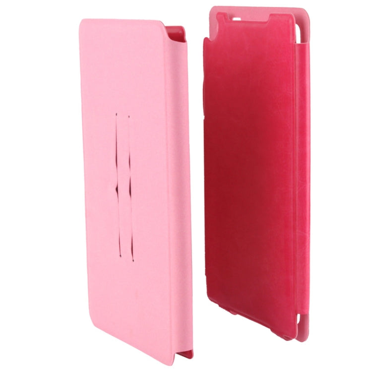 Crazy Horse Texture Detachable Leather Case with Credit Card Slot & Holder for Google Nexus 7 (2013 Version), Magenta(Magenta)