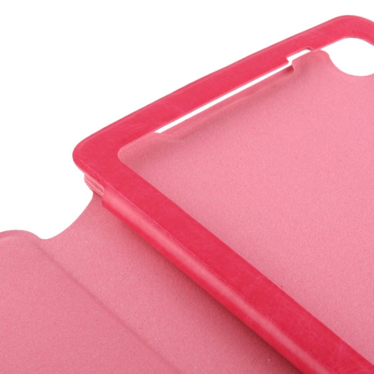 Crazy Horse Texture Detachable Leather Case with Credit Card Slot & Holder for Google Nexus 7 (2013 Version), Magenta(Magenta)