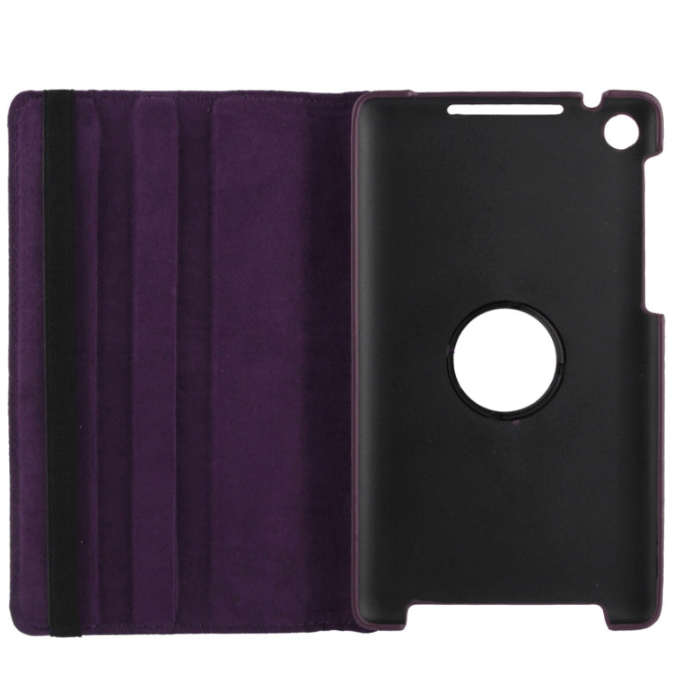 360 Degrees Rotation Litchi Texture Leather Case with 2-angle Holder for Google Nexus 7 (2013 Version),