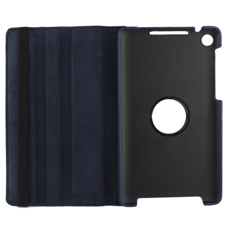 360 Degrees Rotation Litchi Texture Leather Case with 2-angle Holder for Google Nexus 7 (2013 Version),
