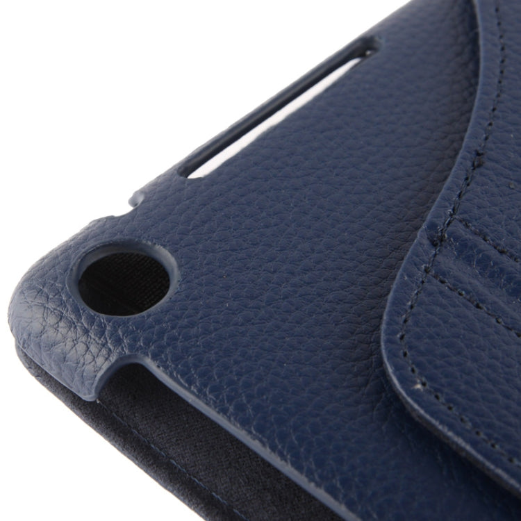 360 Degrees Rotation Litchi Texture Leather Case with 2-angle Holder for Google Nexus 7 (2013 Version),