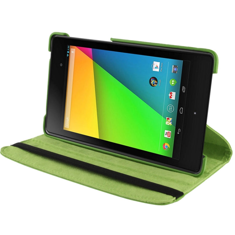 360 Degrees Rotation Litchi Texture Leather Case with 2-angle Holder for Google Nexus 7 (2013 Version),