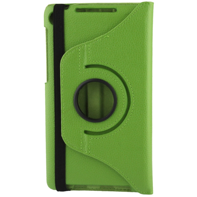 360 Degrees Rotation Litchi Texture Leather Case with 2-angle Holder for Google Nexus 7 (2013 Version),