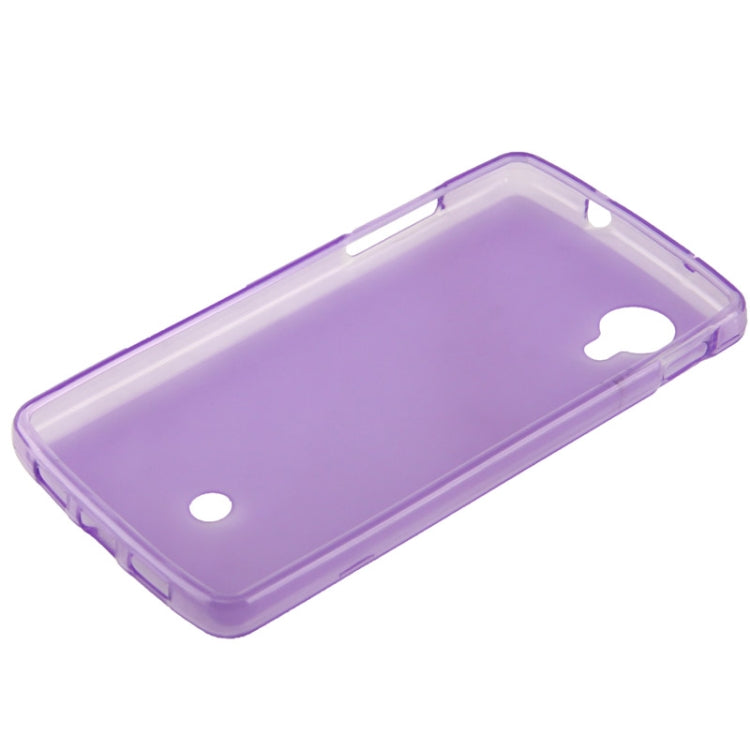 Translucent Frosted TPU Case for Google Nexus 5 / E980 (Purple)