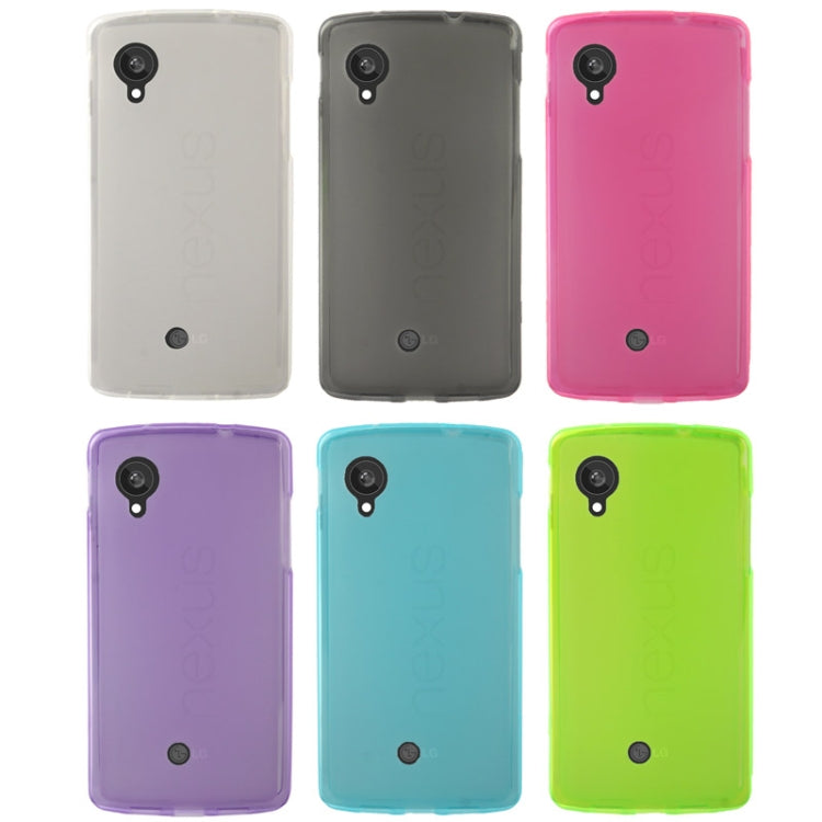 Translucent Frosted TPU Case for Google Nexus 5 / E980 (Purple)