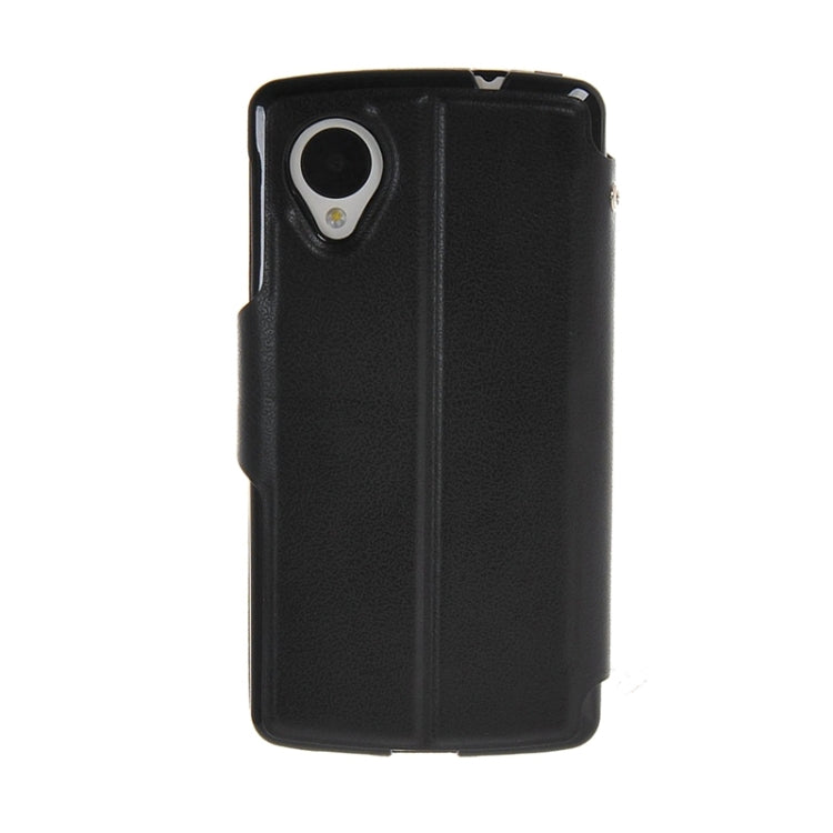 Horizontal Flip Leather Case with Call Display ID & Holder for Google Nexus 5 / D821