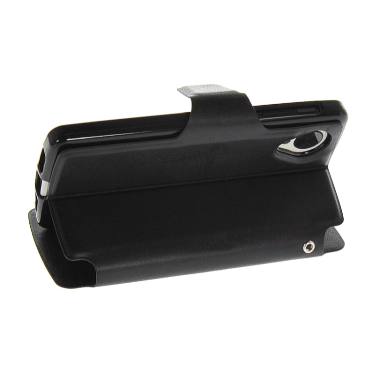 Horizontal Flip Leather Case with Call Display ID & Holder for Google Nexus 5 / D821