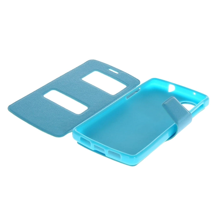 Horizontal Flip Leather Case with Call Display ID & Holder for Google Nexus 5 / D821