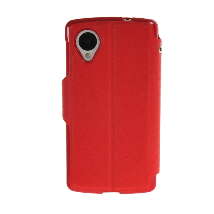 Horizontal Flip Leather Case with Call Display ID & Holder for Google Nexus 5 / D821